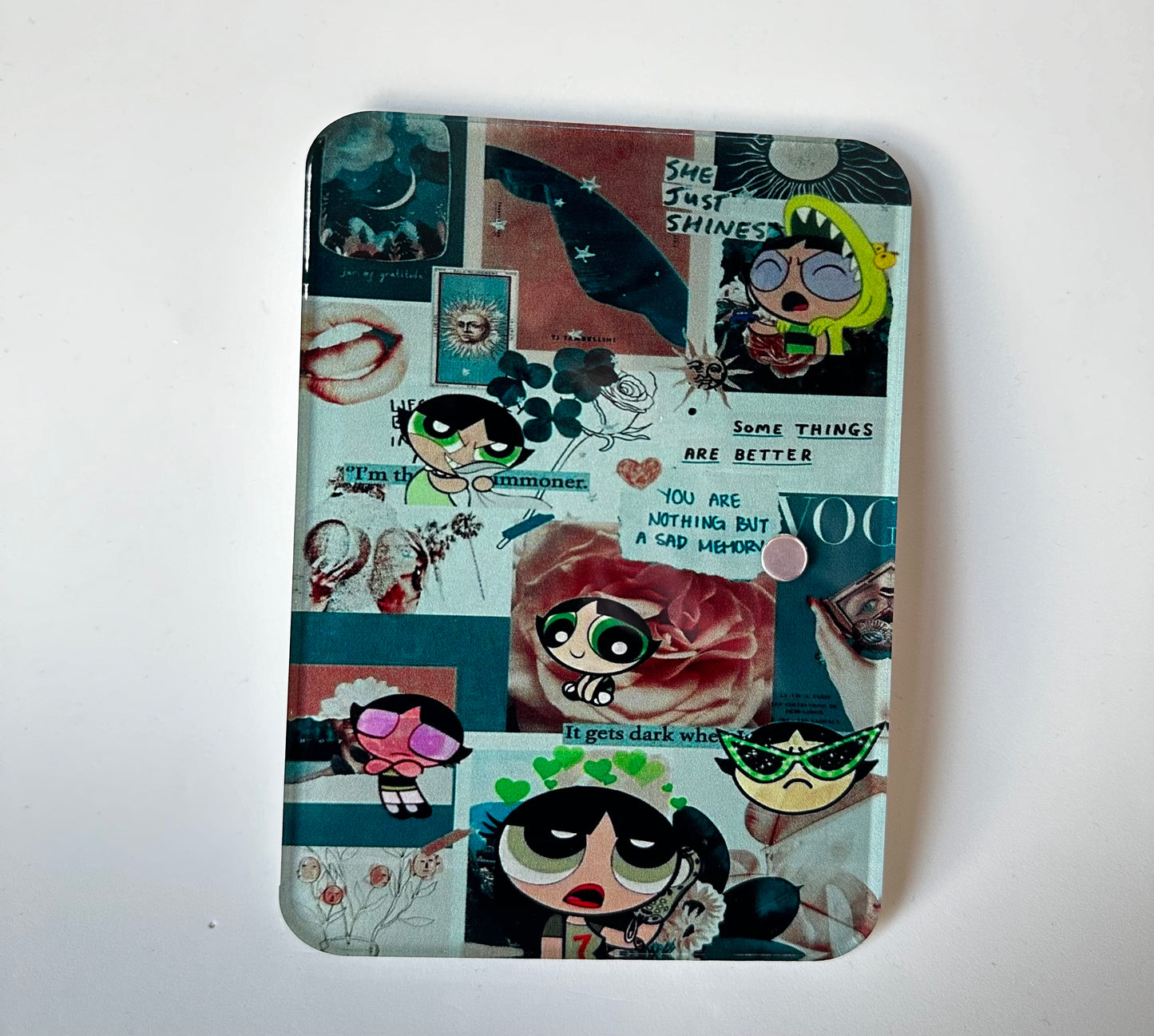 Aesthetic Green Power Puff Girl Lash Tile